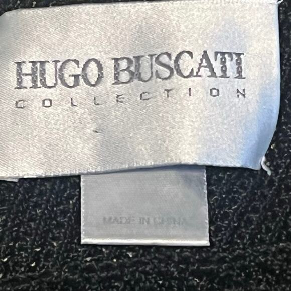 Hugo Buscati Black Crochet Knit Form-Fitting Dress Boho Festival Whimsygoth 90s - Picture 9 of 9